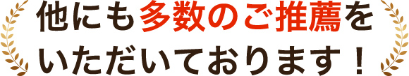 他にも多数のご推薦をいただいております！