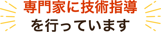 専門家に技術指導を行っています